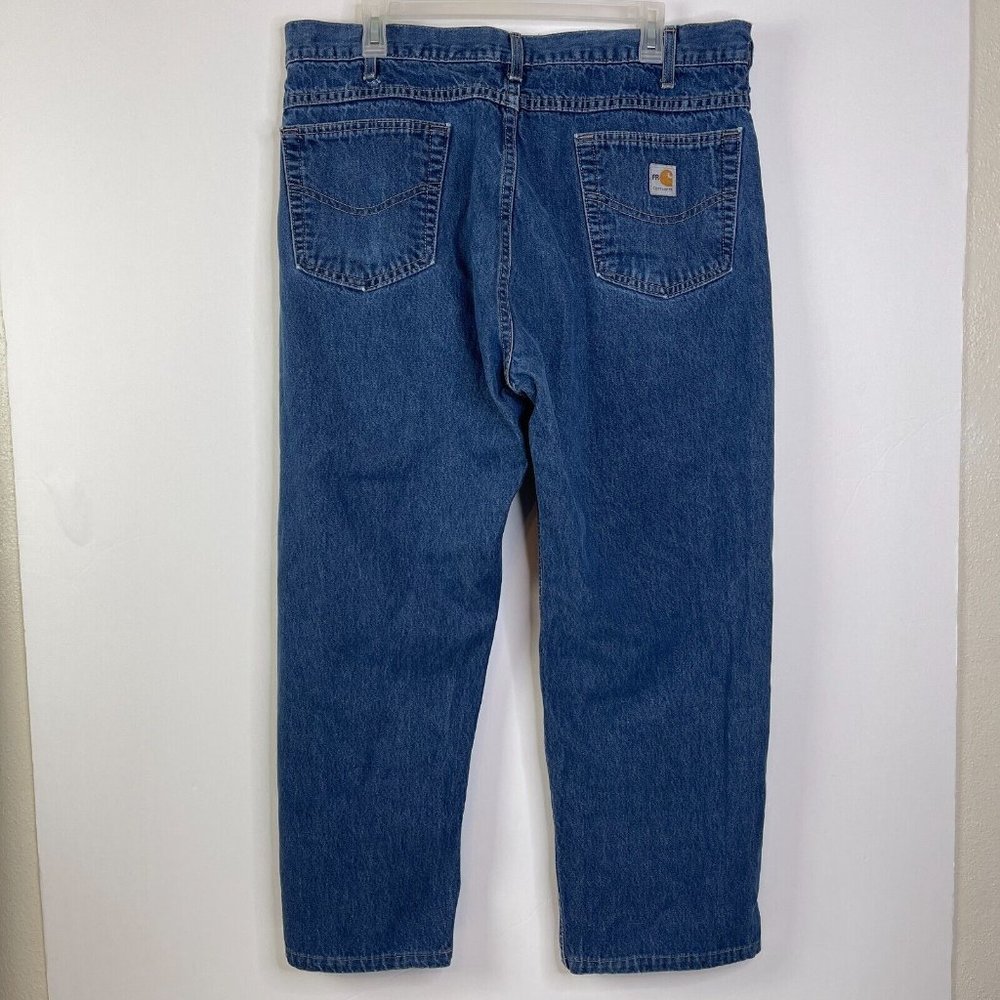Vintage Carhartt FR Blue Jeans Mens size 38x30 Made in USA - Picture 4 of 11